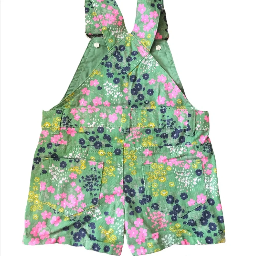 Nannette Kids Olive Shortalls and Pink Tee 12 months